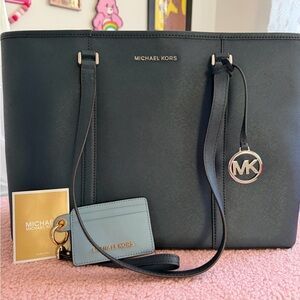 Michael Kors Navy Blue Tote Bag